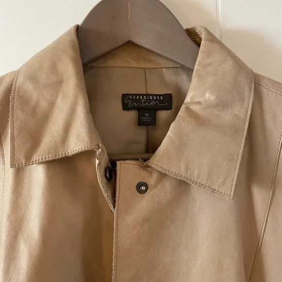 AMAZING Vintage Tan Leather Jacket - Picture 2 of 8